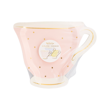 Load image into Gallery viewer, PLTEA41 - Tea Party Cup Shaped Paper Plate Set - 3 colors
